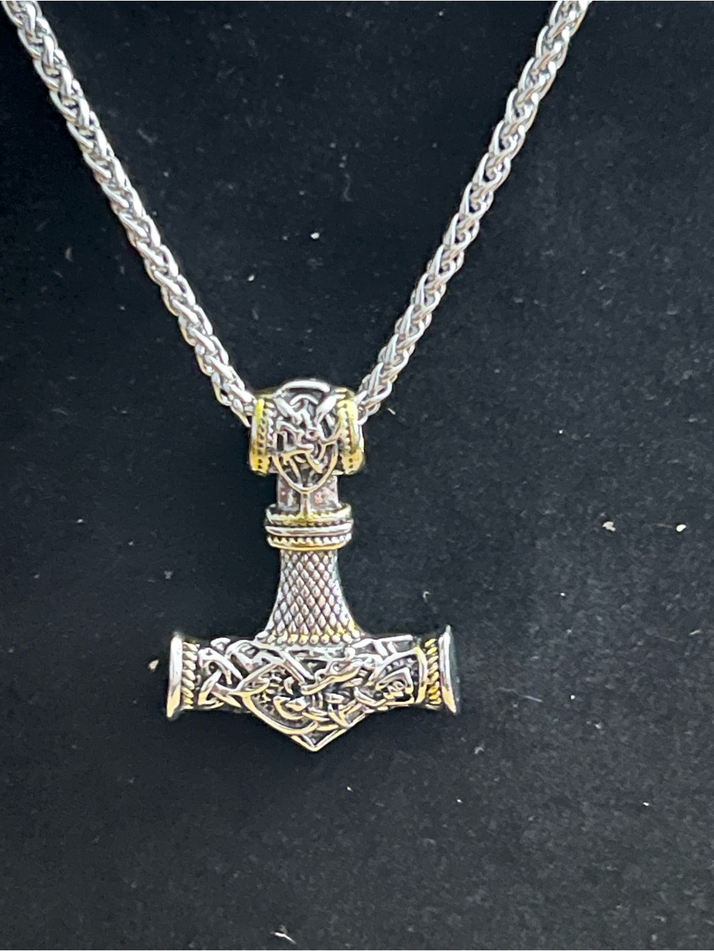 Viking Thor’s Hammer Mjolnir Pendant Necklace Norse Celtic Knot